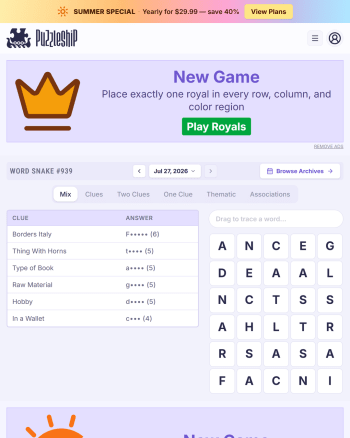 Puzzleship Word Snake screenshot