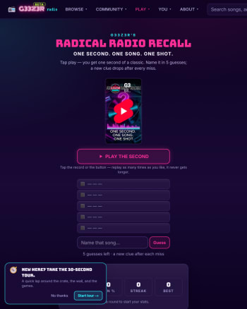 Radical Radio Recall screenshot