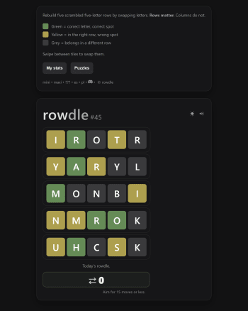 Rowdle screenshot