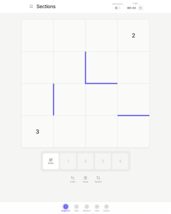 Sections Puzzle screenshot