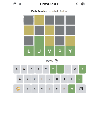 UnWordle screenshot