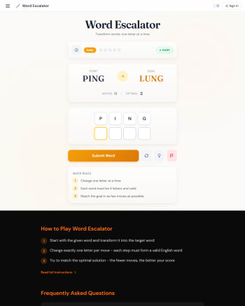 Word Escalator screenshot
