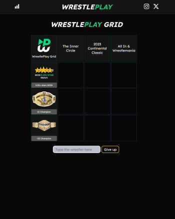 WrestlePlay Grid screenshot