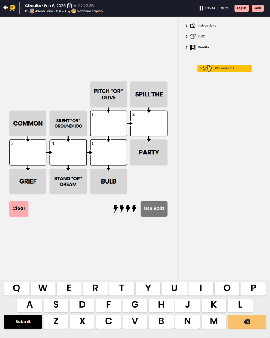 Circuits screenshot