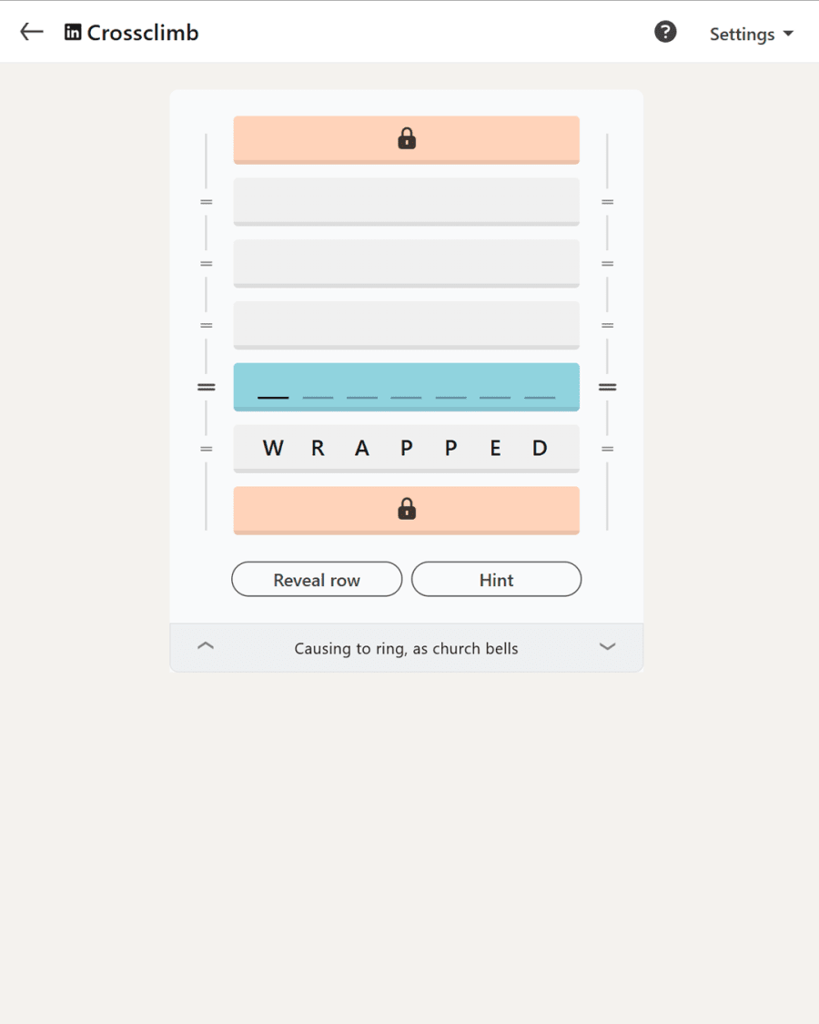 Crossclimb (LinkedIn) screenshot
