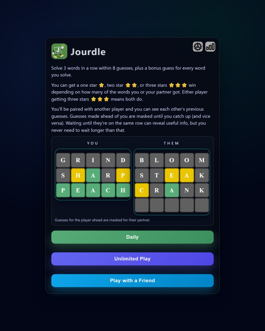 Jourdle screenshot