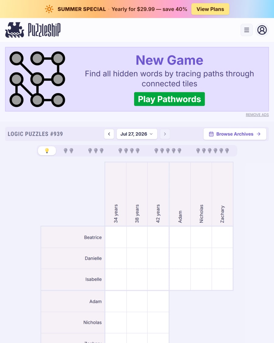 Puzzleship Logic Puzzles screenshot