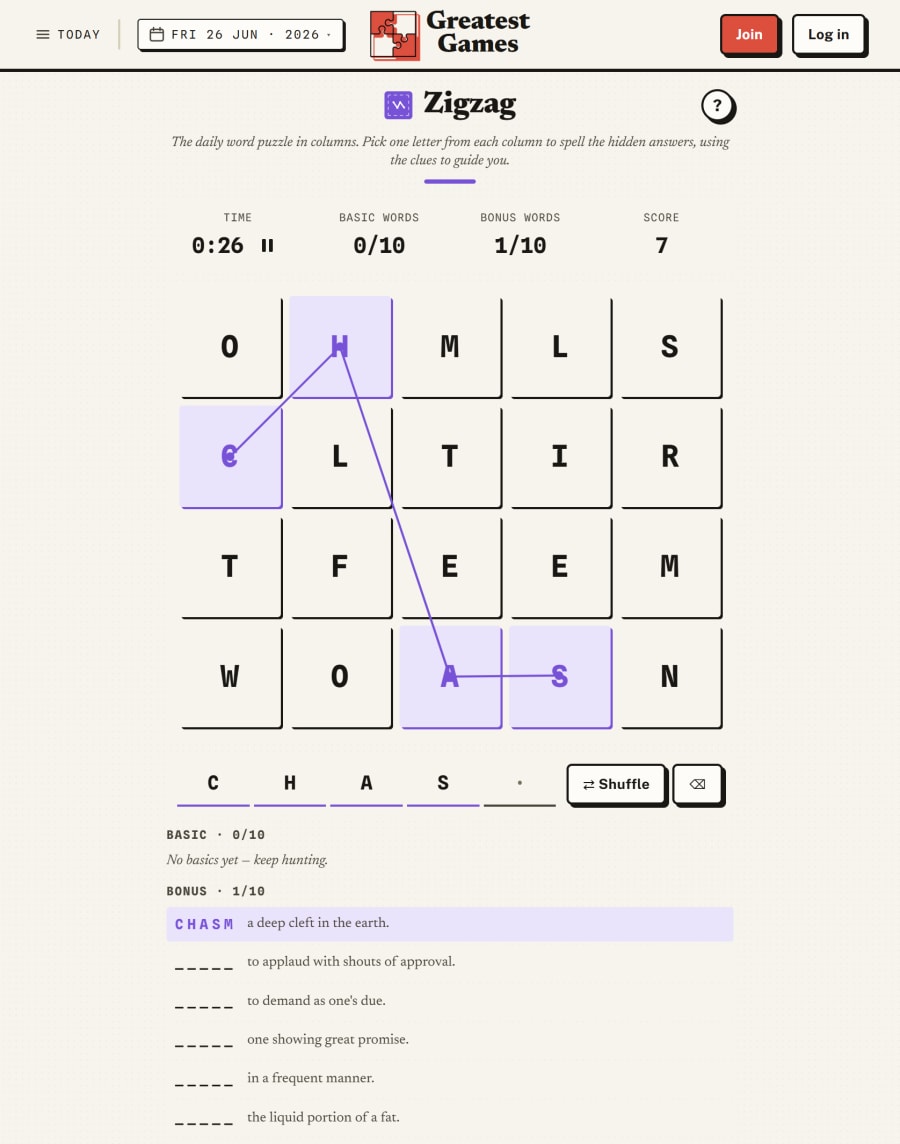 Zigzag screenshot
