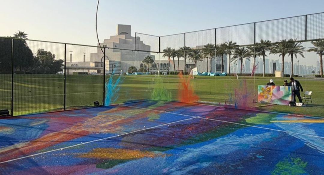 Premier Padel x Art Basel Qatar Edition designed by Mr.D 1987