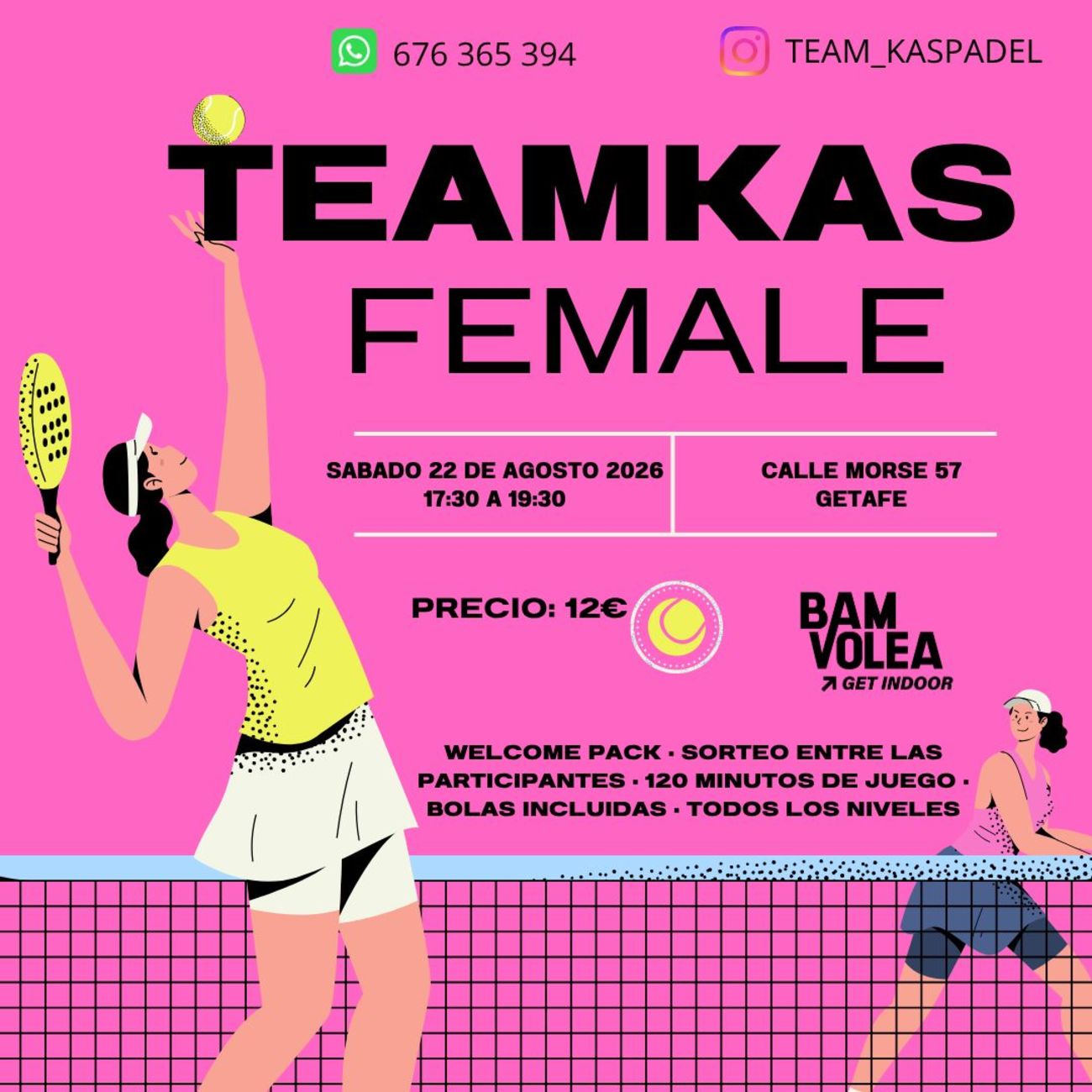 POZO FEMENINO SÁB 22 AGOSTO-TEAMKAS