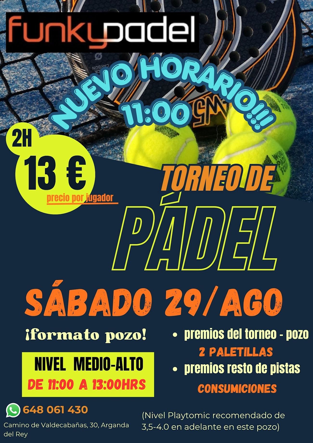POZO "JAMONERO" - NIVEL MEDIO/ALTO (Niv. Playtomic recomendado de 3,5-4,0 en adelante)