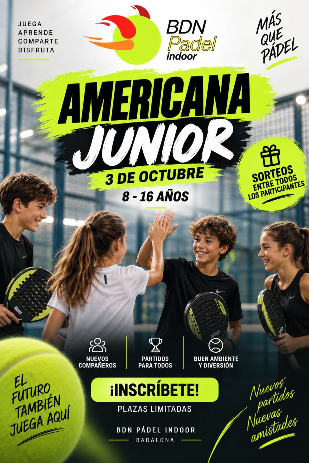 🎾 AMERICANA JUNIOR | 8-16 AÑOS 🎾