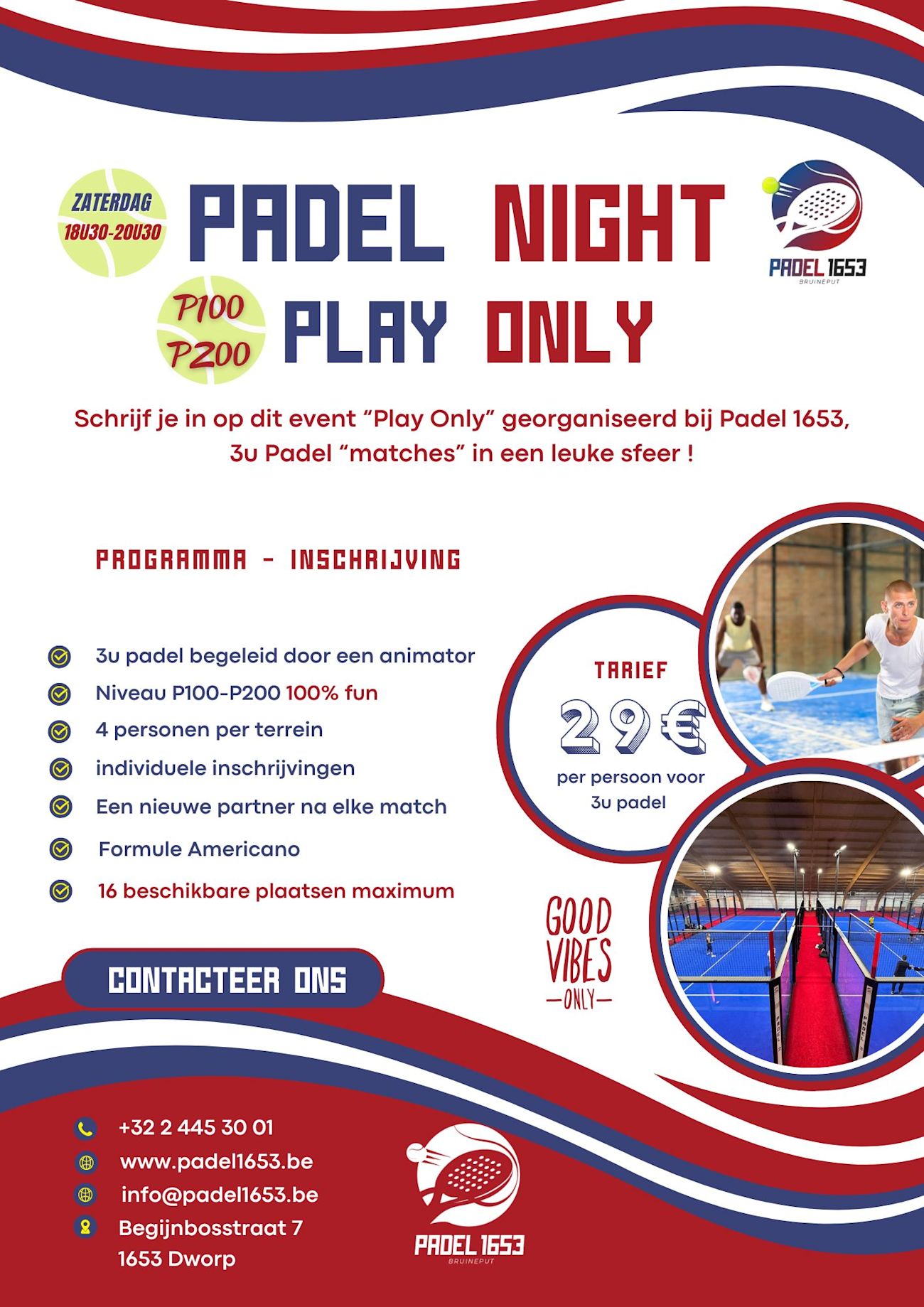 PADEL NIGHT - PLAY ONLY