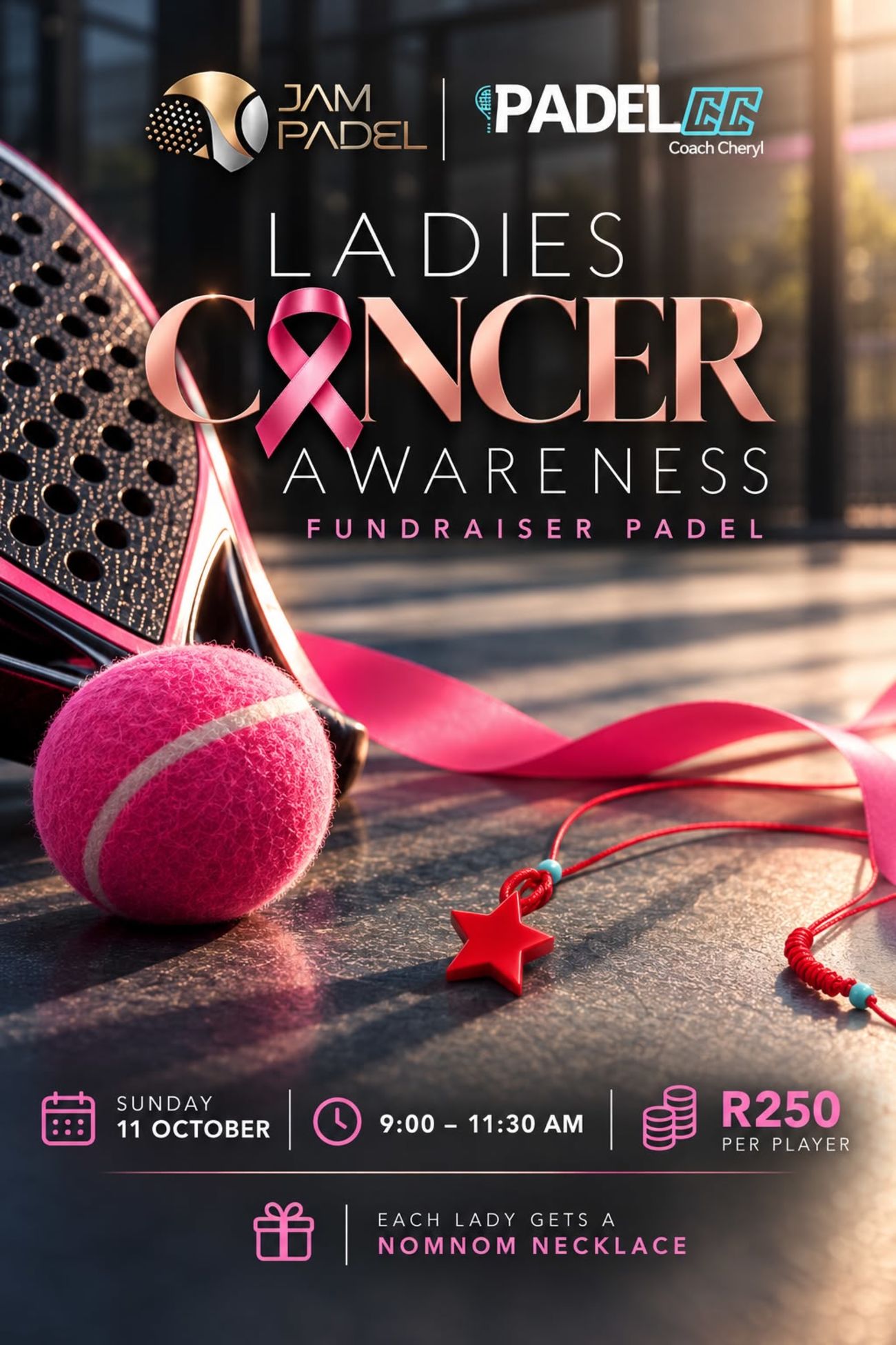 CANCER Awareness Ladies Padel Fast 5's (2+)