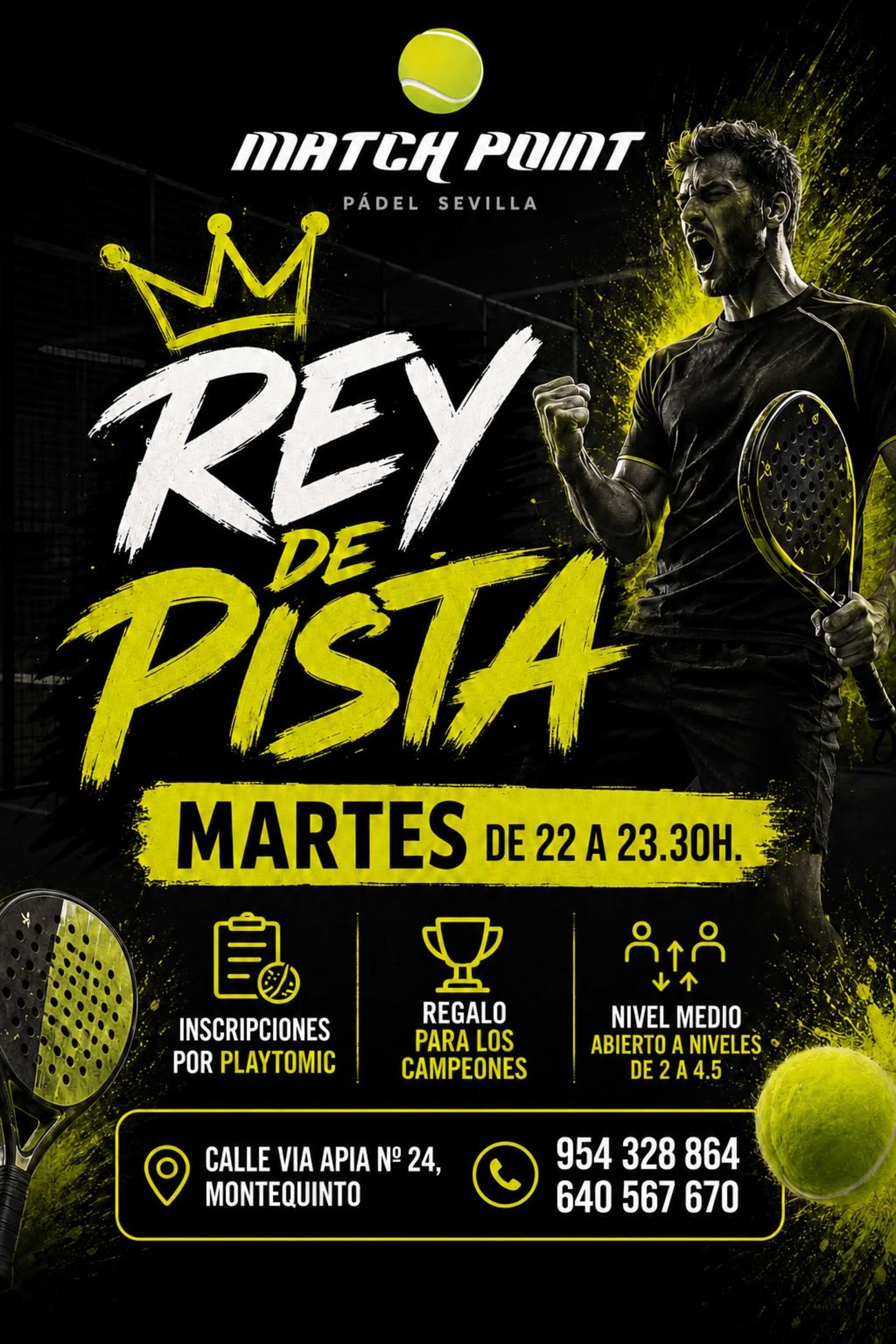 REY DE PISTA MARTES 22H