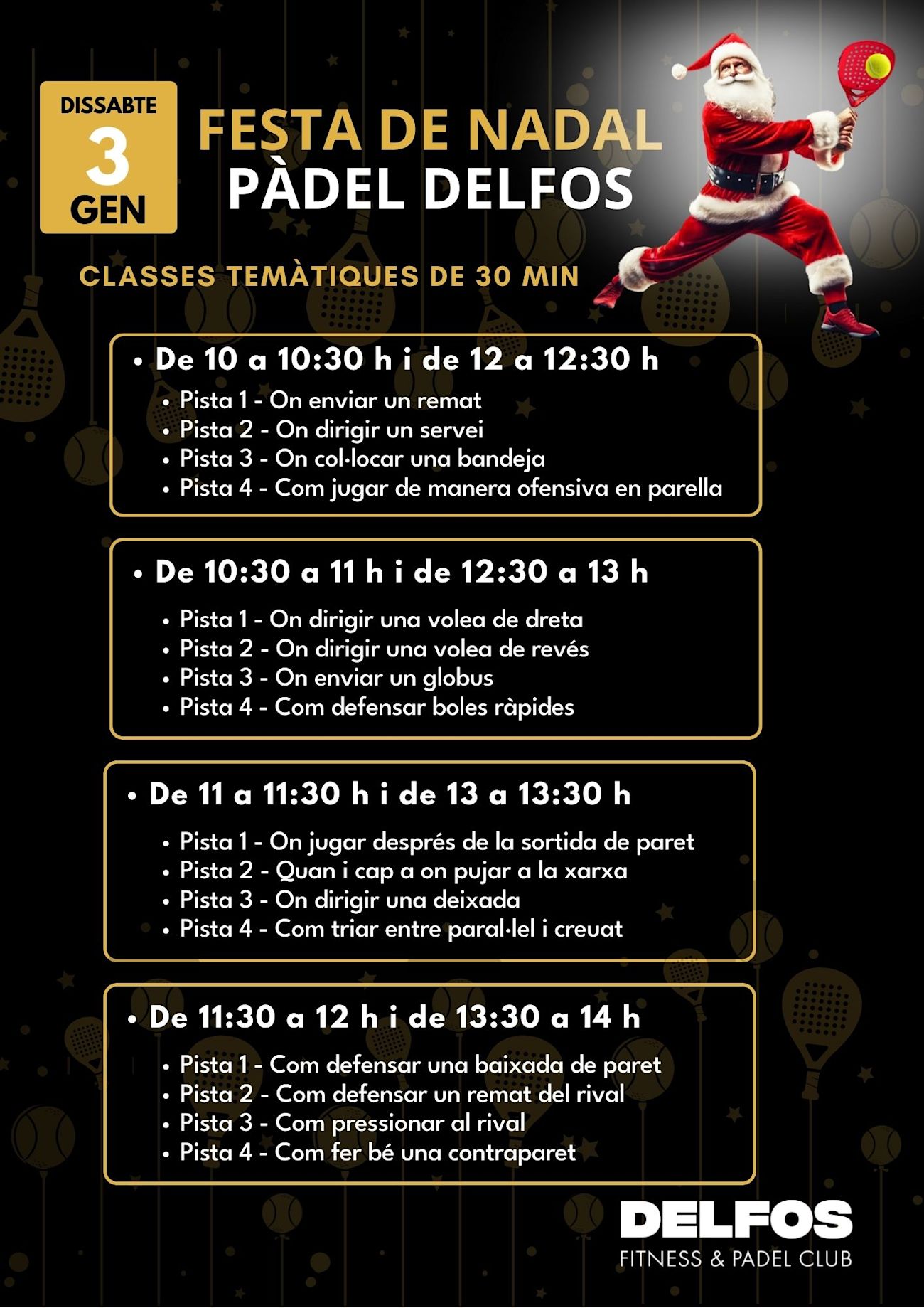 CLASES TEMATICAS FIESTA DEL PADEL