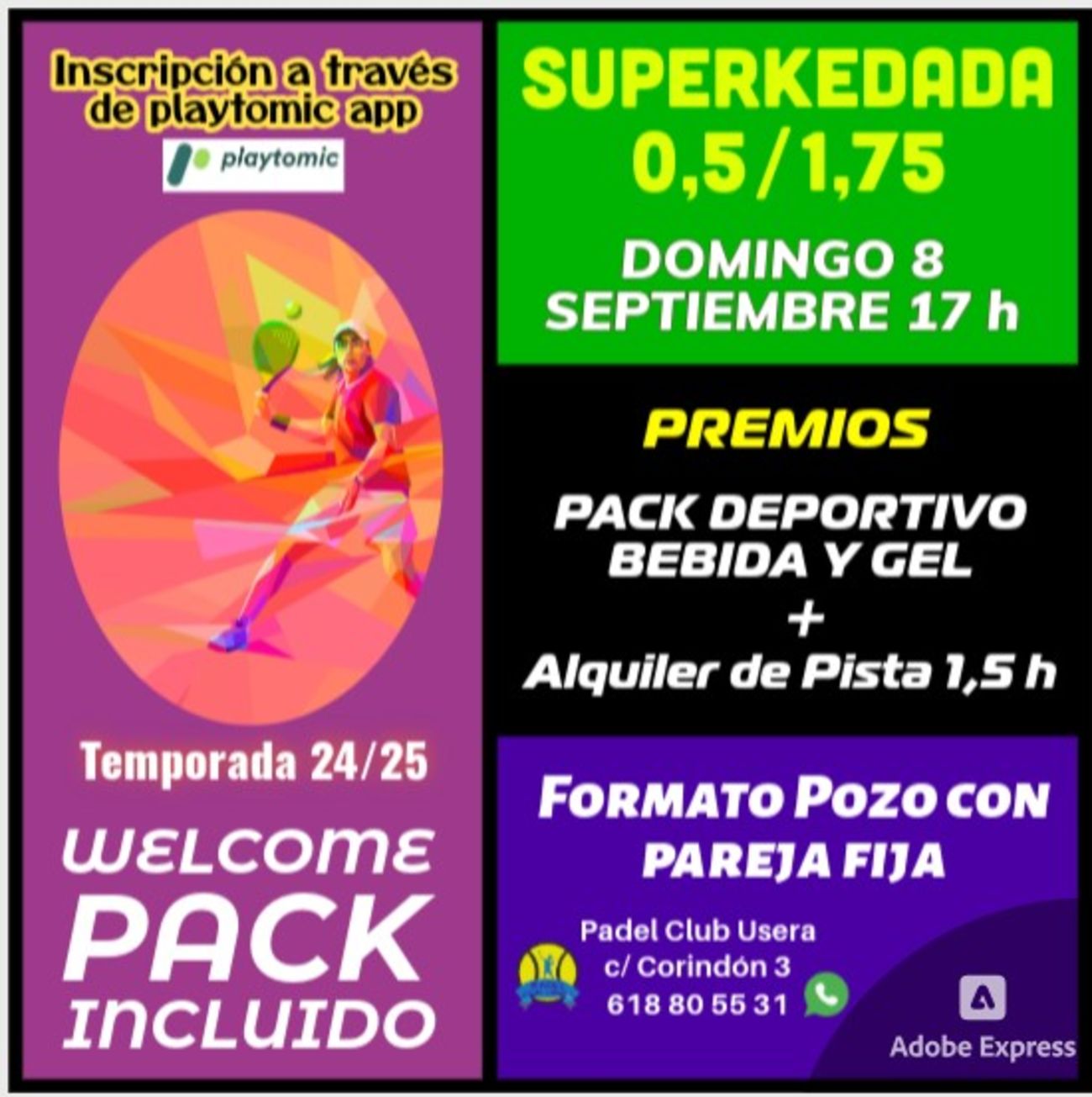 SUPERKEDADA NIVEL 0,5/1,75 Welcome Pack + Premios