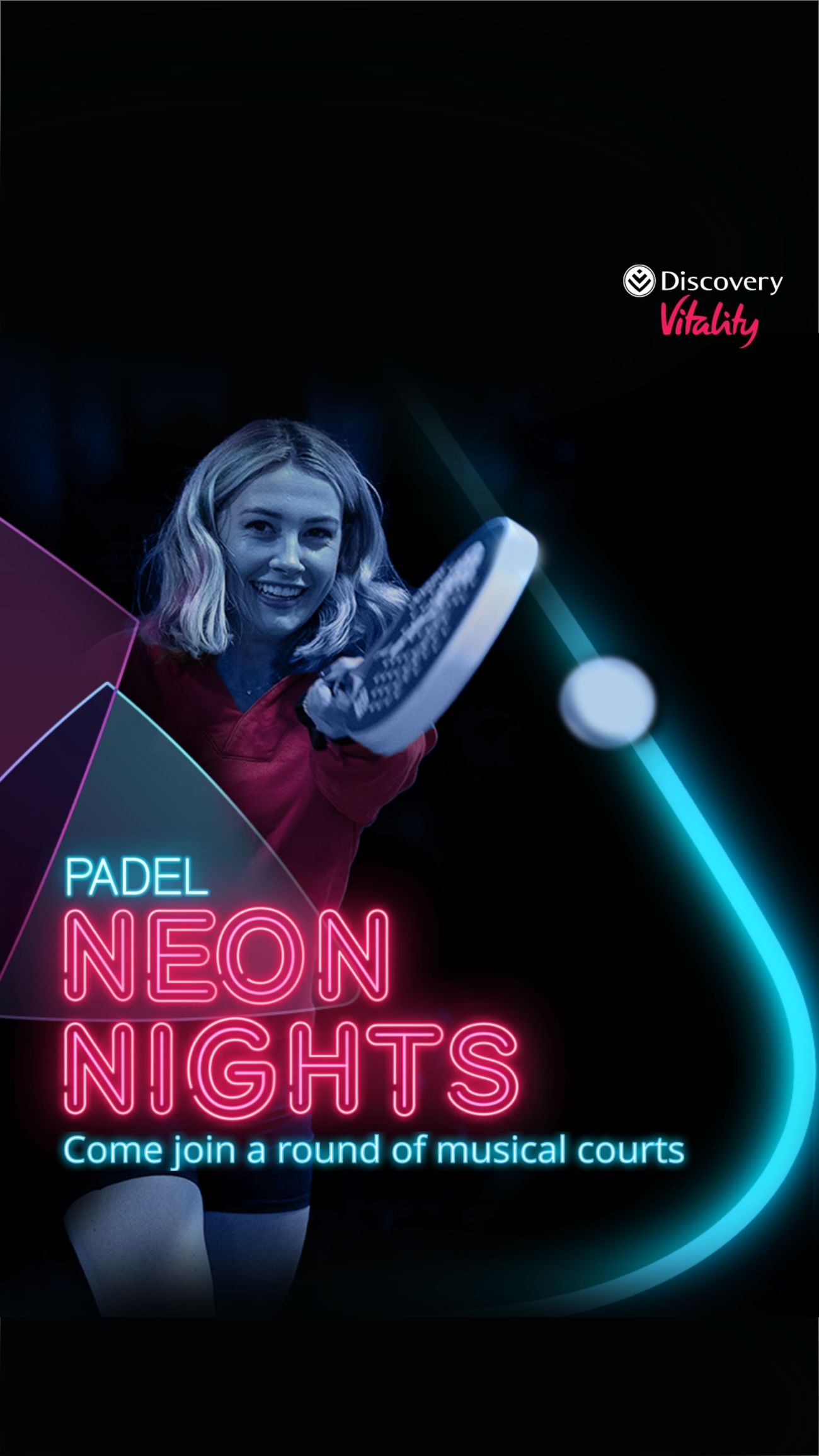 Neon Nights Musical Courts Indoor Padel Tournament hosted by J&Y Padel Events