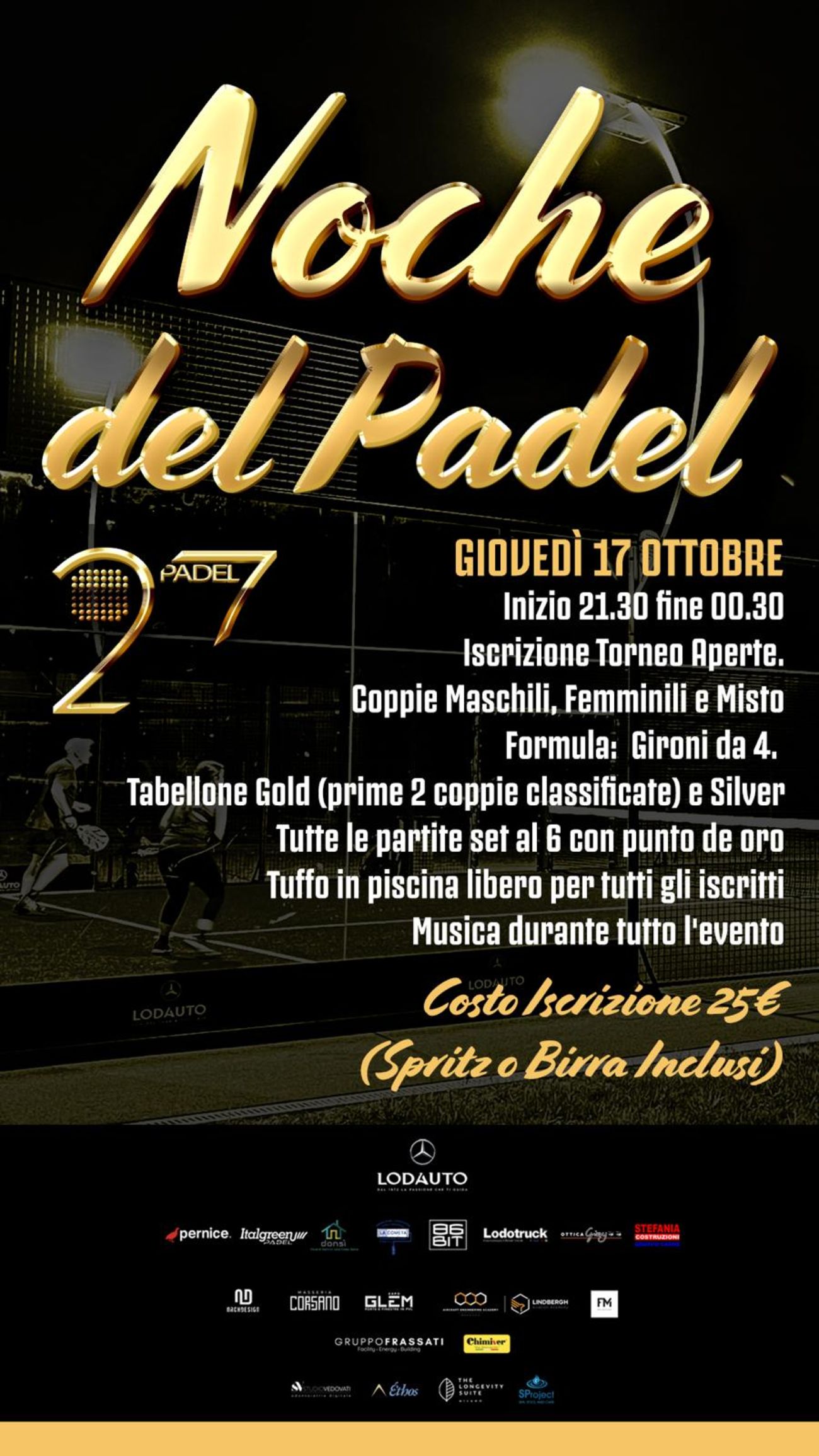 🌜17/10 LA NOCHE DE PADEL🌛