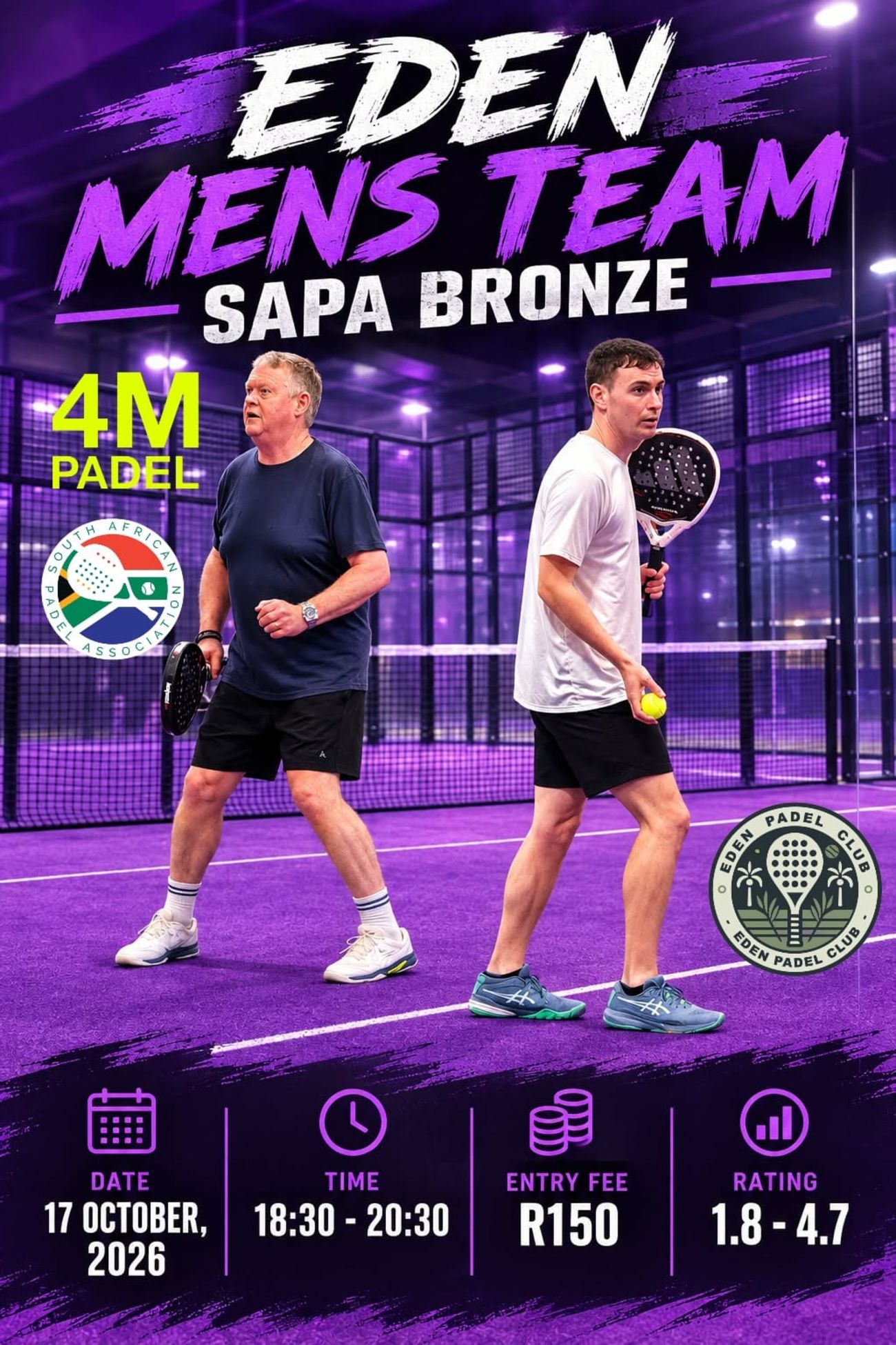 Eden Mens Team SAPA Bronze