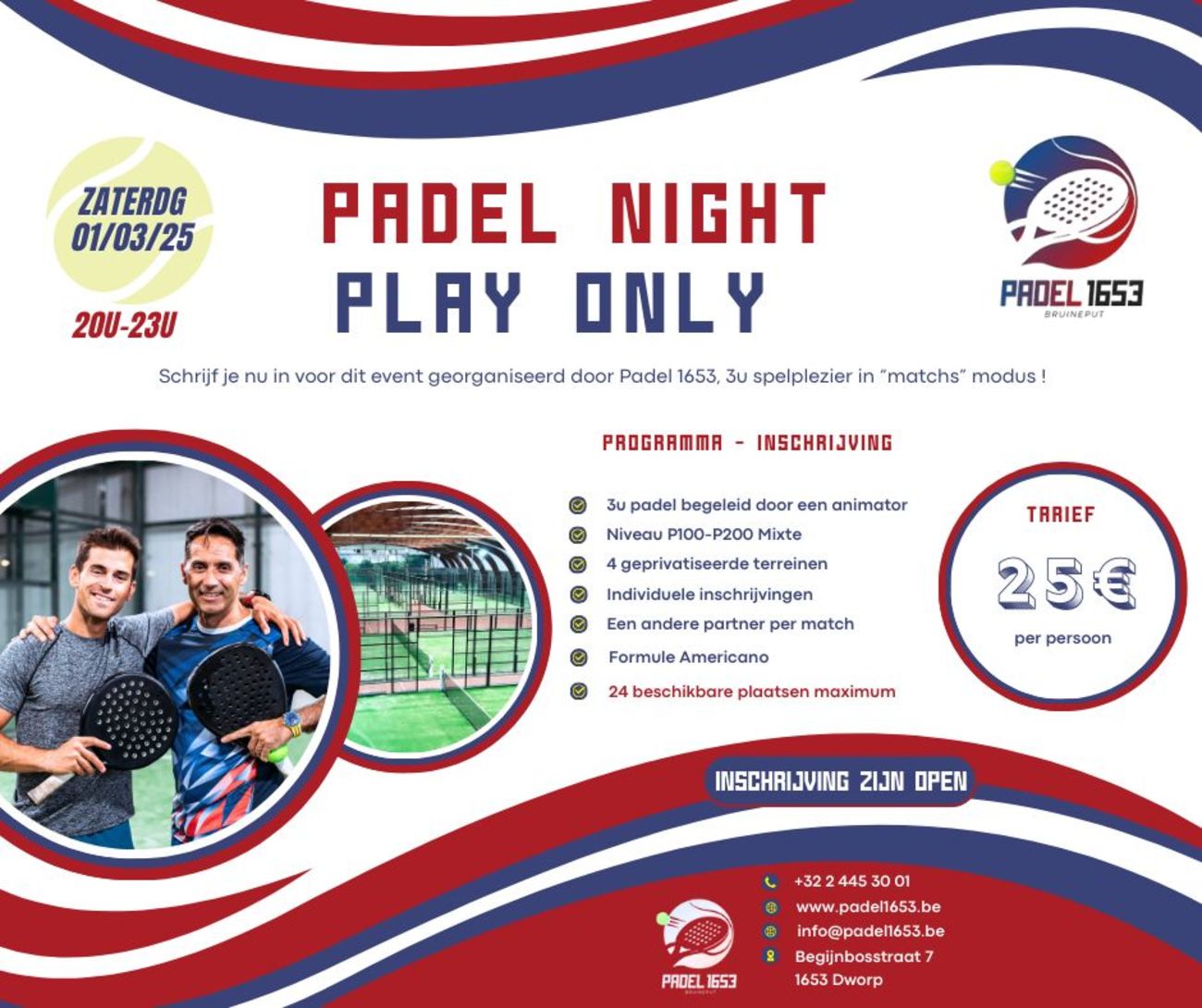 PADEL NIGHT - PLAY ONLY