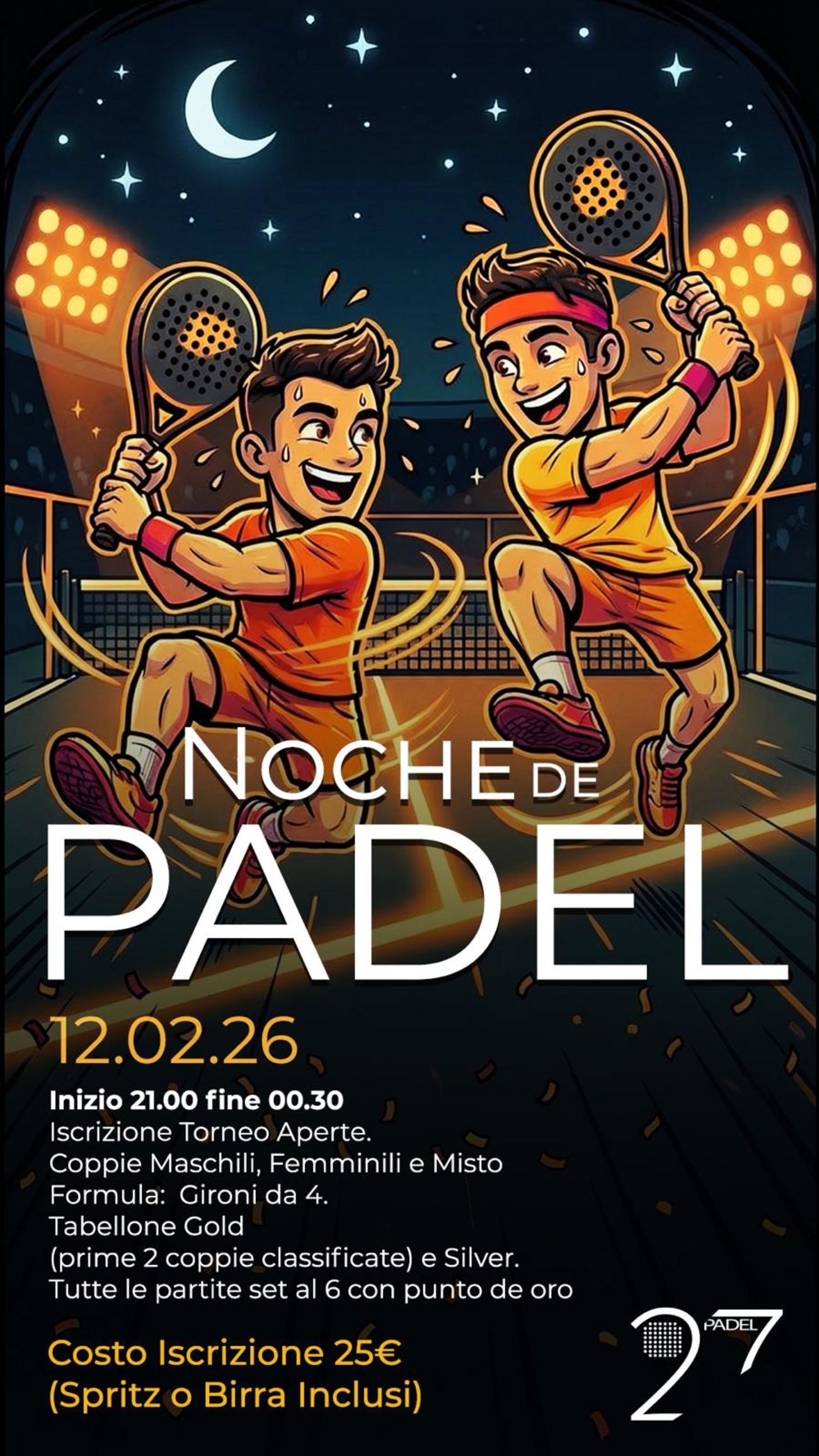 🌜12/02 LA NOCHE DE PADEL🌛
