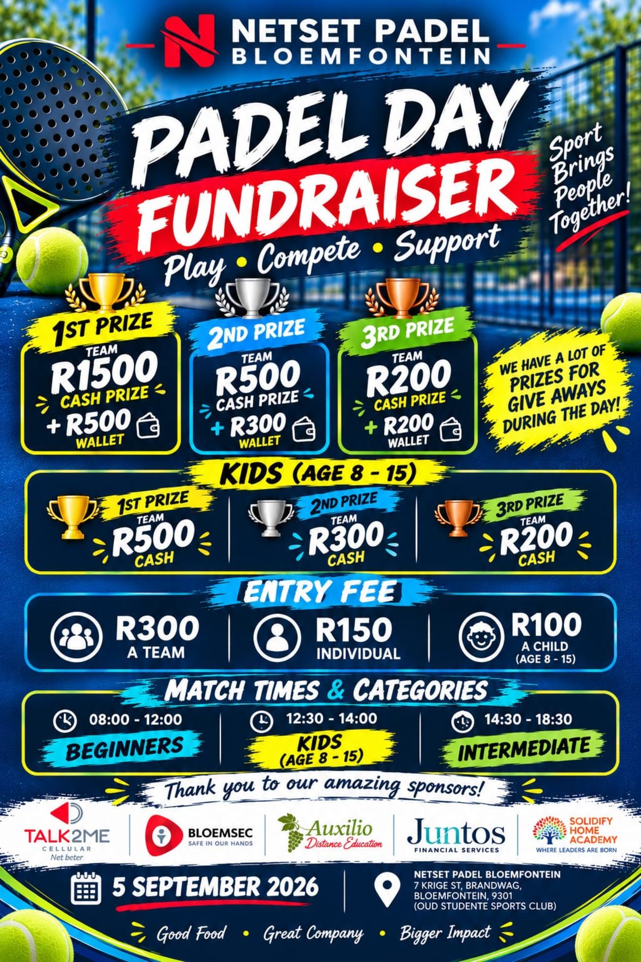 Solidify Padel Fundraiser Intermediate 