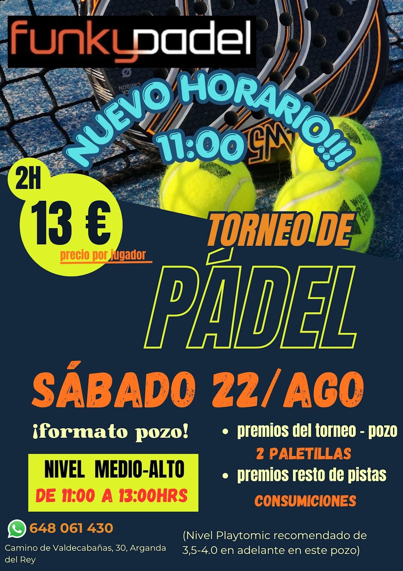 POZO "JAMONERO" - NIVEL MEDIO/ALTO (Niv. Playtomic recomendado de 3,5-4,0 en adelante)