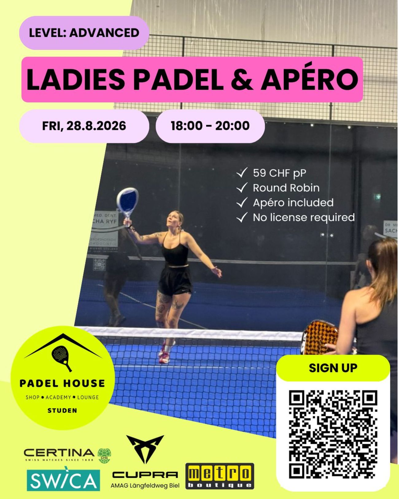 Ladies Padel & Apéro - Advanced