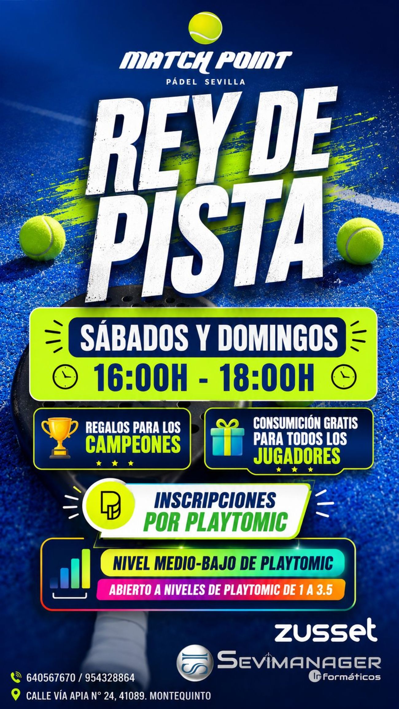 Rey SÁBADO 16h a 18h Nivel medio-bajo