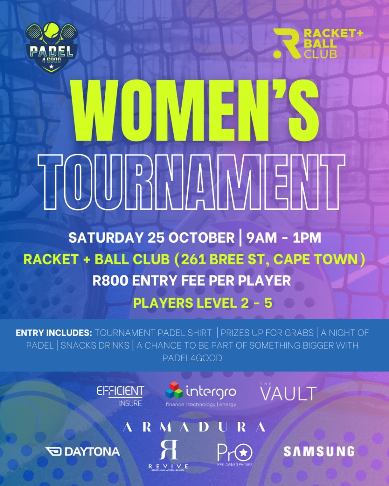 Padel4Good Woman’s level 2 - 5 tournament 