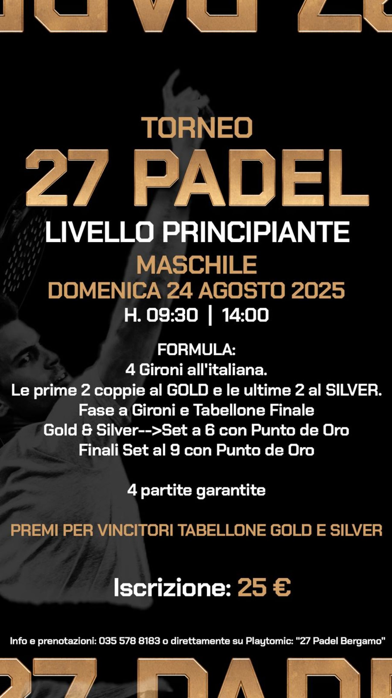 🎾 24/08 TORNEO MASCHILE PRINCIPIANTI/DILETTANTI🎾