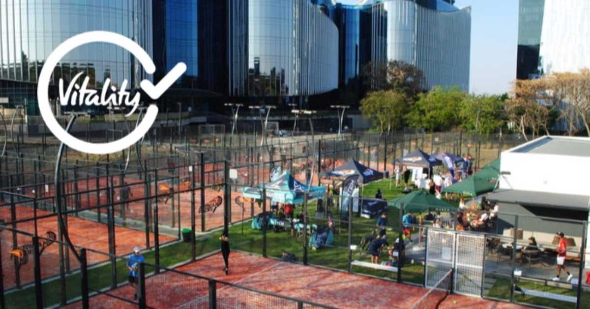 Padel court at Discovery Padel Park Sandton, Sandton