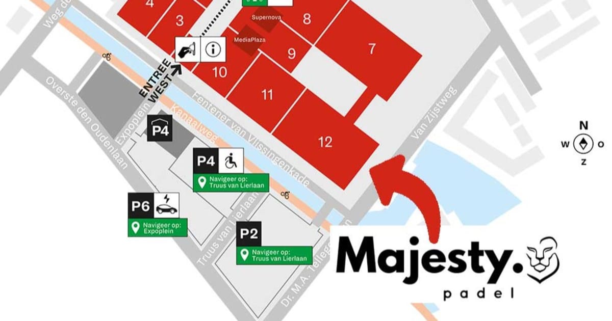 Cancha de pádel en Majesty Jaarbeurs Padel HAL12, Utrecht