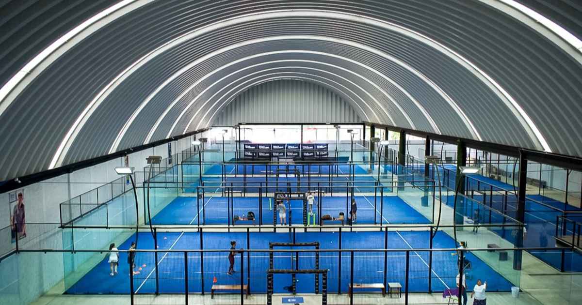 Padel court at Break Point Padel Club, Ciudad de México