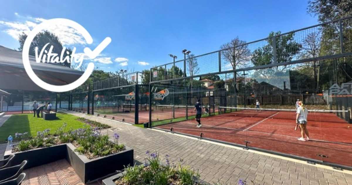 Padel court at Africa Padel Dunkeld, Johannesburg