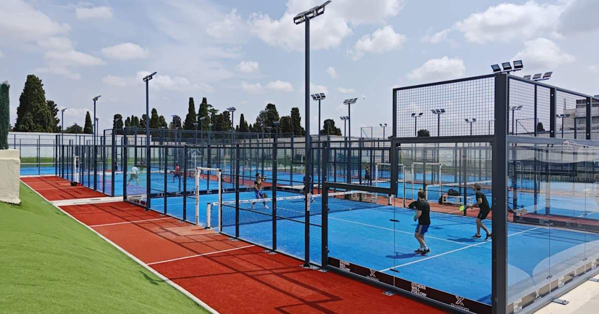 Padel court at Río Arena Pádel, Madrid