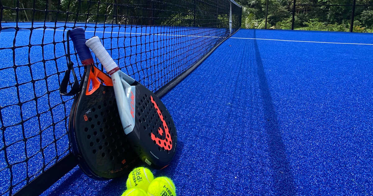 Cancha de pádel en SkyPark Padel, Singapore