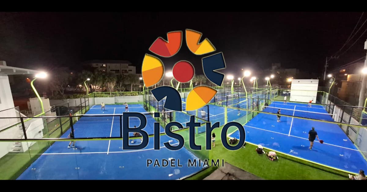 Cancha de pádel en Bistro Padel Miami, Weston