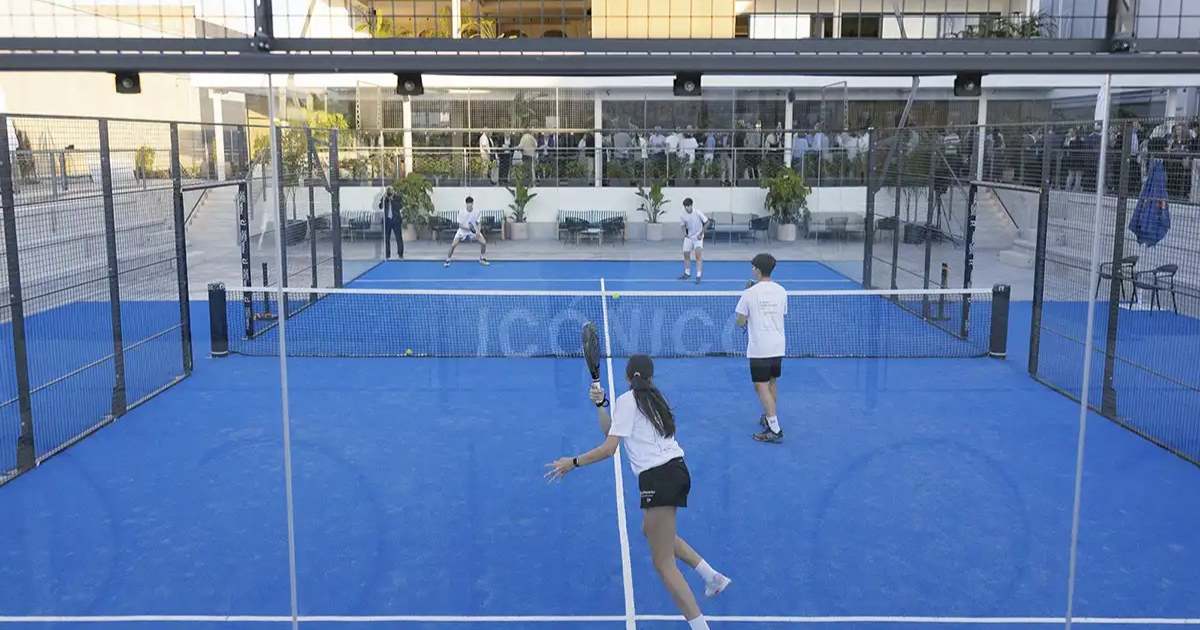 Padel court at Icónico Sports & Social Club, Sevilla
