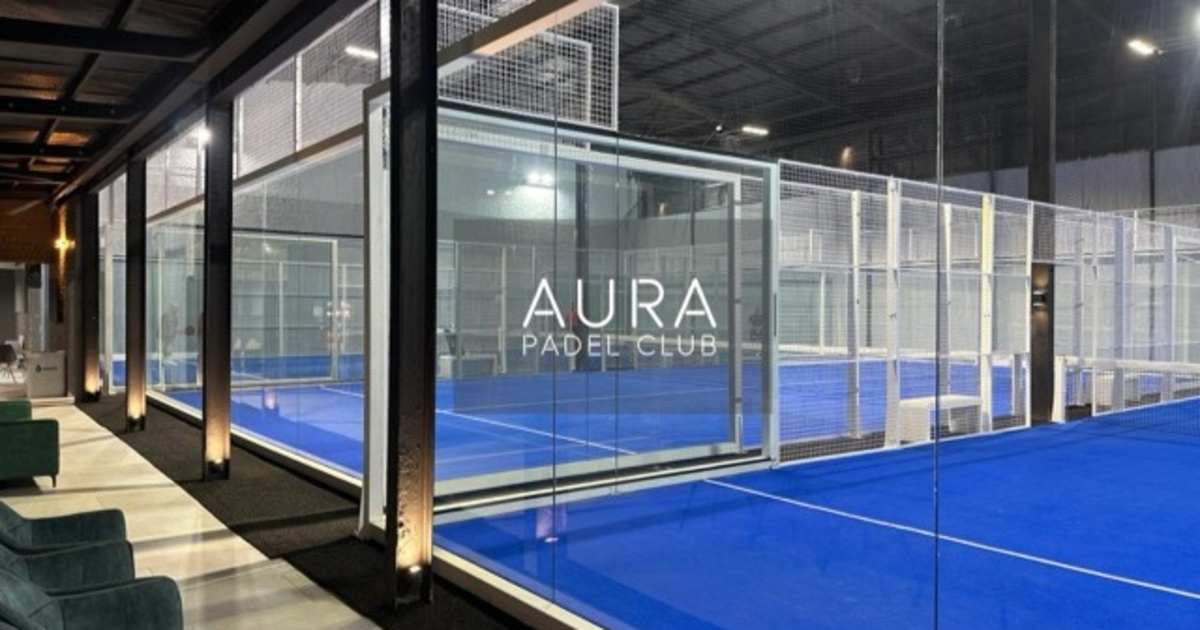 Padel court at Aura Padel Club Woodstock, Cape Town