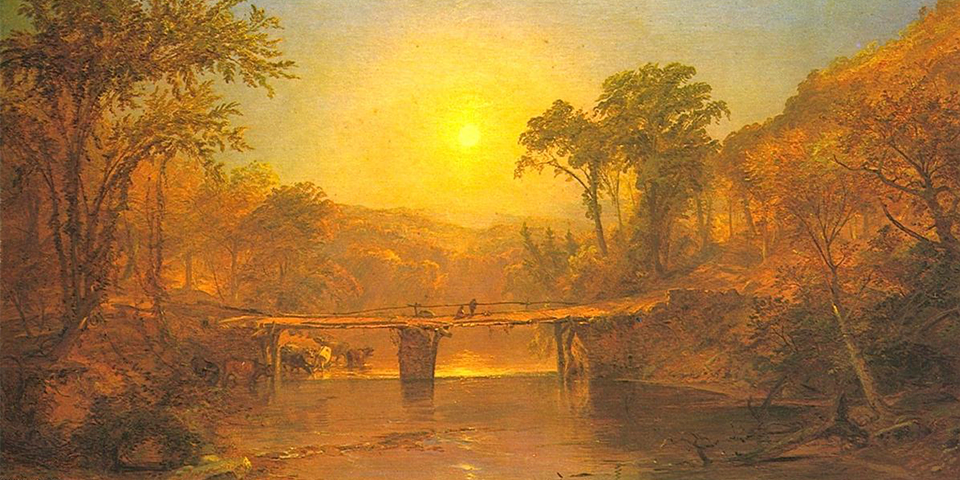 Jasper Francis Cropsey, Indian Summer on the Delaware River, 1862