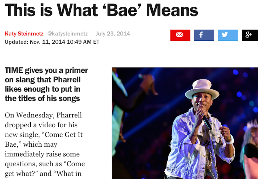 TIME article ‘This Is What Bae Means’