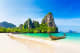 Asia Traditional wooden longtail boats, Railay Beach, Thailand
