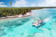 Punta Cana Aerial view of boat excursion from La Romana to Saona via Punta Cana