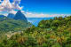 Saint Lucia Green hills and tropical forests, St. Lucia, Caribbean