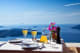 Santorini Table for two above the Aegean Sea