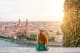 Verona Woman enjoying beautiful view in Verona, Italy