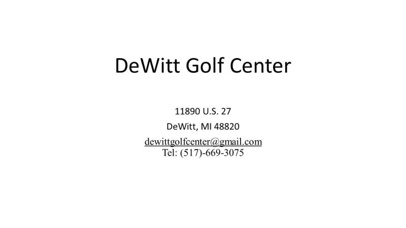 DeWitt Golf Center