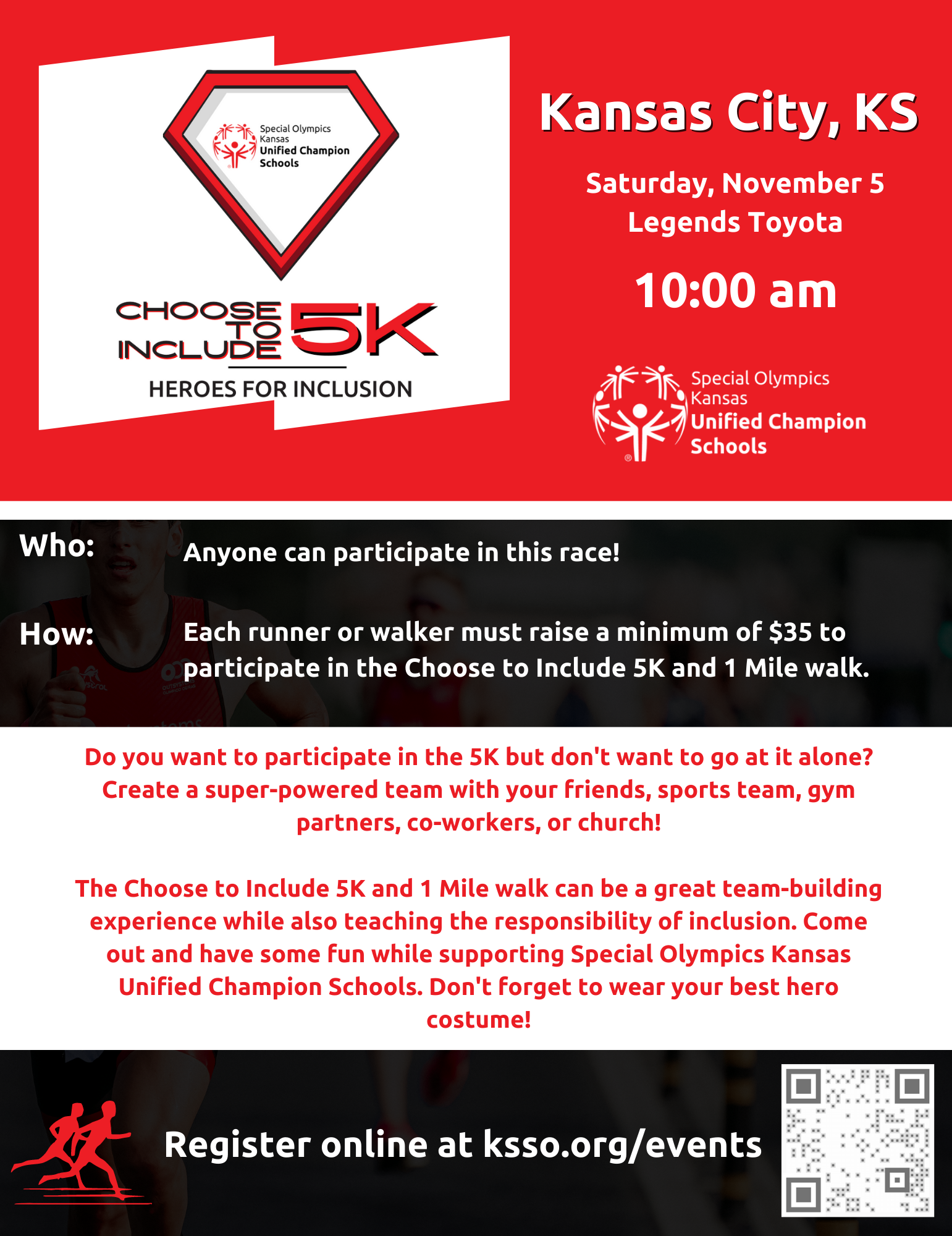 Support Choose To Include 5K Kansas City PledgeIt for Charities